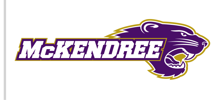 McKendree with bearcat head, purple/gold variant, cell 3