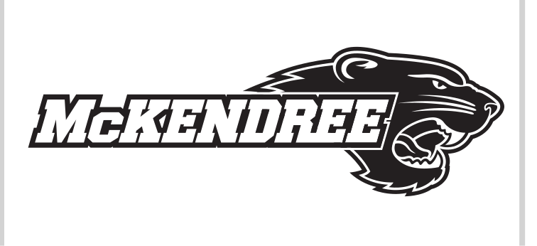 McKendree with bearcat head, black/white variant, cell 4