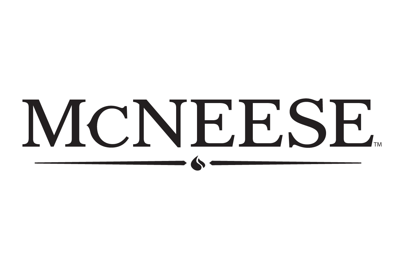 MCNEESE wordmark, black variant, cell 48
