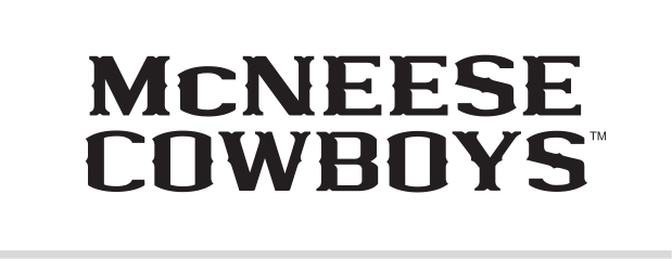 McNEESE COWBOYS wordmark, stacked black variant, cell 21