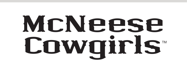 McNEESE Cowgirls wordmark, stacked black mixed case variant, cell 31