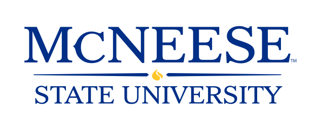 McNeese State University wordmark, blue/yellow variant, cell 41