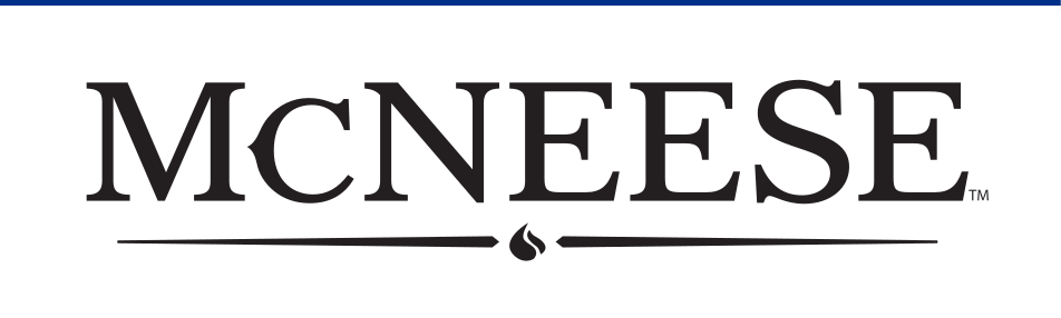 MCNEESE wordmark, black variant, cell 48