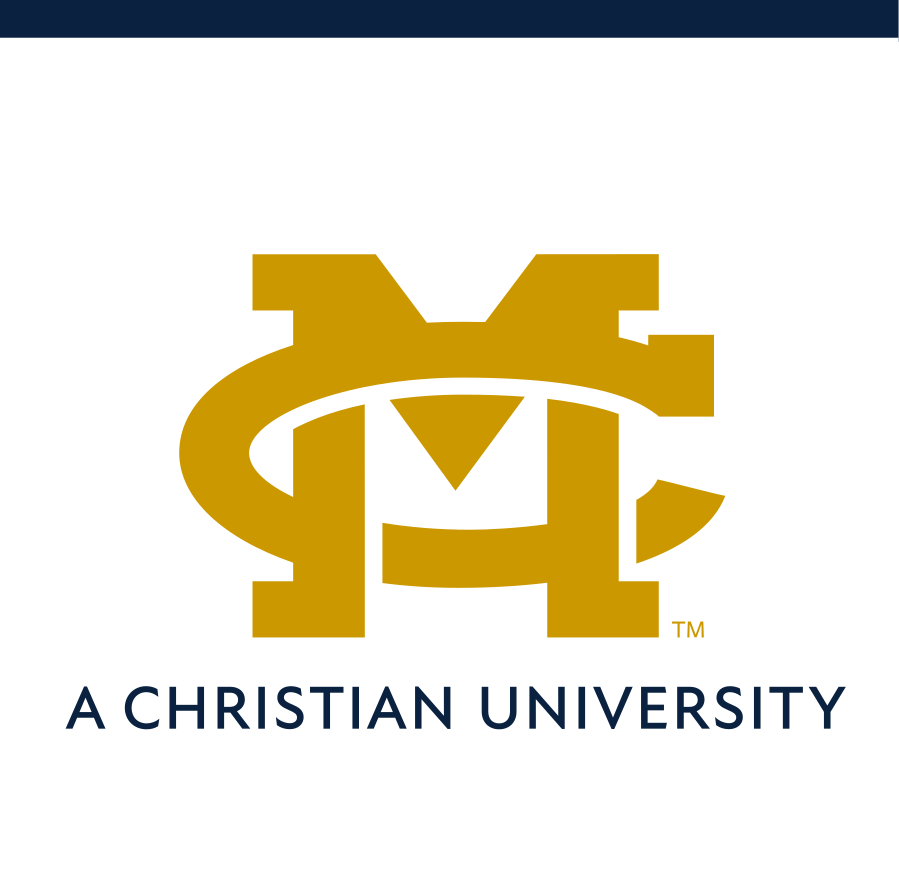 MC lettermark with tagline, gold variant, cell 7
