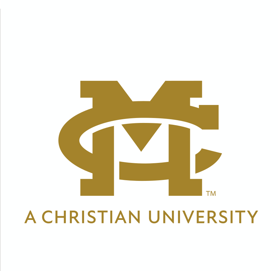 MC lettermark with tagline, metallic gold variant, cell 14