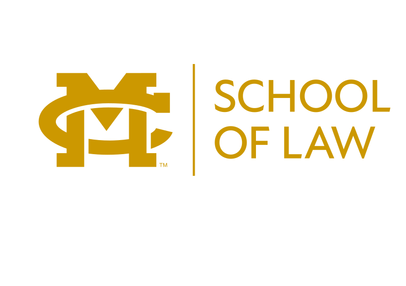 MC School of Law horizontal lockup, gold variant, cell 33