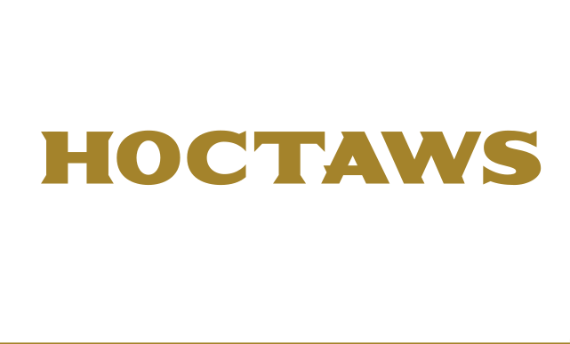 Choctaws wordmark, gold with navy outline variant, cell 50