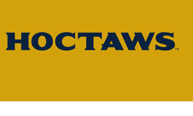 Choctaws wordmark, navy on gold variant, cell 55