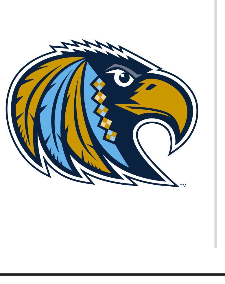 Choctaw mascot head with outline, full color variant, cell 78