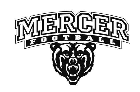 Mercer Football logo, black variant, cell 8