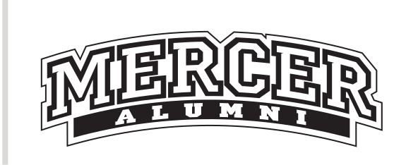Mercer Alumni wordmark, black variant, cell 14