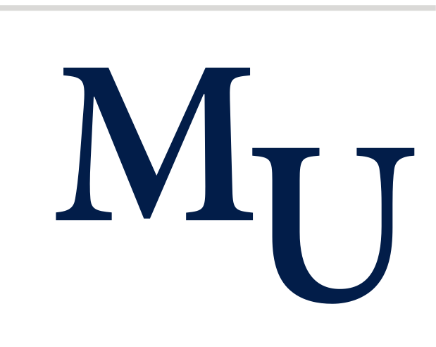 MU lettermark, blue variant, cell 26