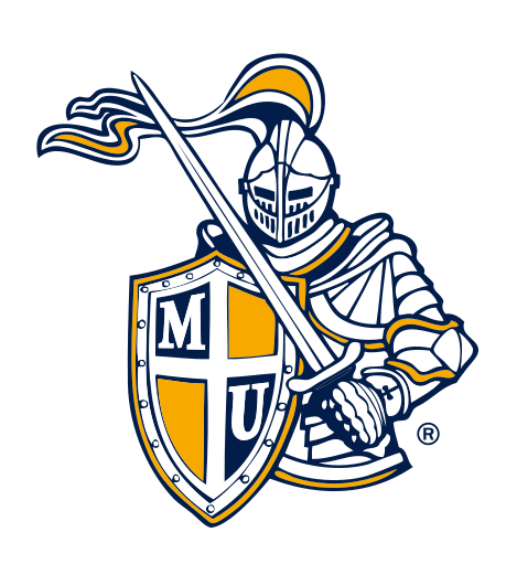 Marian University knight mark, full color icon only variant, cell 33
