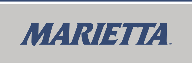 MARIETTA wordmark, color on gray variant, cell 12
