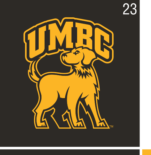 full body retriever with wordmark, 1-color black on gold variant, cell 23