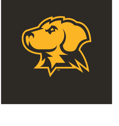 retriever head, 1-color black on gold variant, cell 35