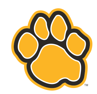 paw logo, gold fill, black outline variant, cell 39