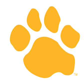 paw logo, gold fill, no outline variant, cell 54