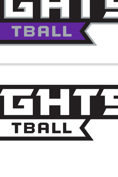 Knights Football wordmark, black and white variant, cell 17