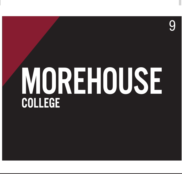 Morehouse College wordmark, white knockout variant, cell 9