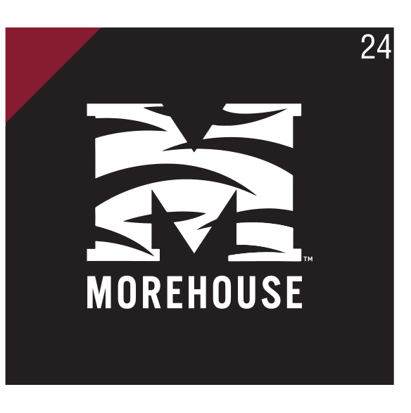 Athletic M wordmark, white knockout variant, cell 24
