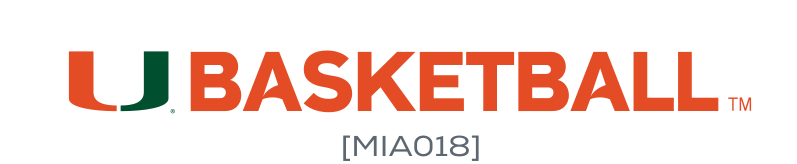 U BASKETBALL wordmark, white/orange variant