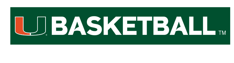 U BASKETBALL wordmark, white/orange on green variant