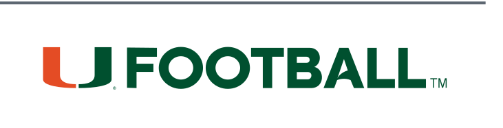 U FOOTBALL wordmark, green/orange variant