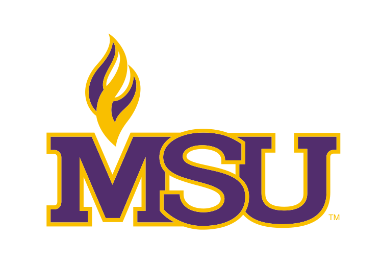 MSU wordmark with flame, full color variant, cell 46
