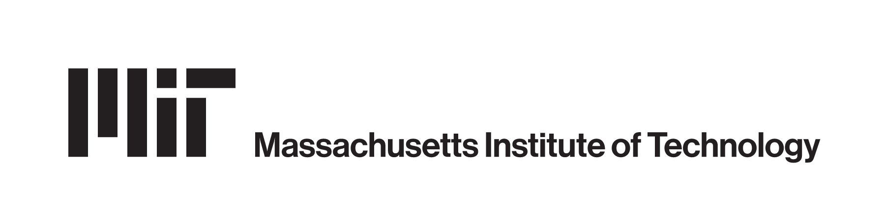 MIT Lockup, One-line CMYK Black variant