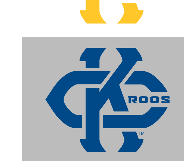 KC Roos mark, full color on white variant, cell 37