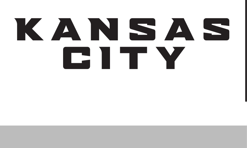 Kansas City wordmark, full color on yellow variant, cell 65