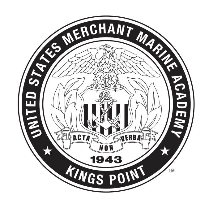 United States Merchant Marine Academy seal, black and white variant, cell 2