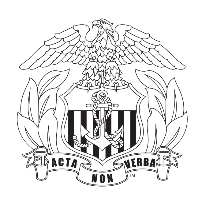 USMMA crest, black and white variant, cell 4