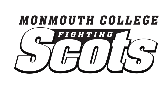 Monmouth College Fighting Scots wordmark, black outline variant, cell 26