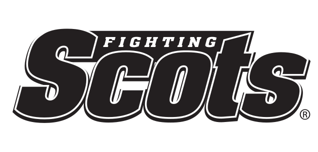 Fighting Scots wordmark, black variant, cell 32