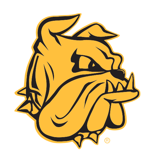 bulldog head, yellow/black/white variant