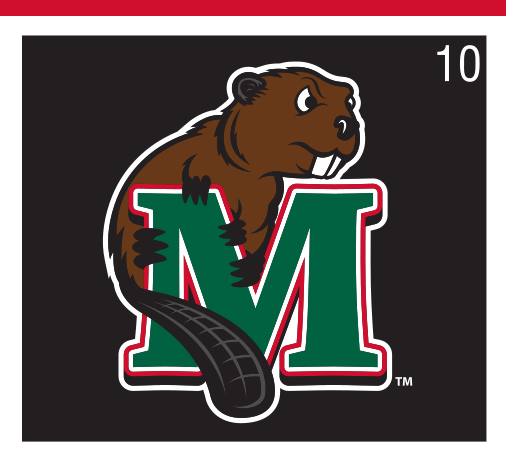 beaver with M, full color on black variant, cell 10