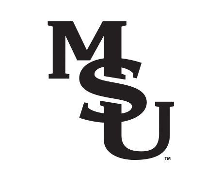 MSU lettermark, black variant, cell 16