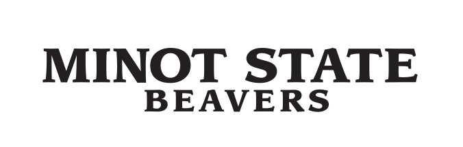 Minot State Beavers wordmark, horizontal black variant, cell 31