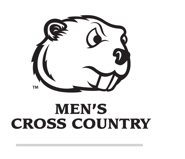 Men's Cross Country logo, black on white variant, cell 56