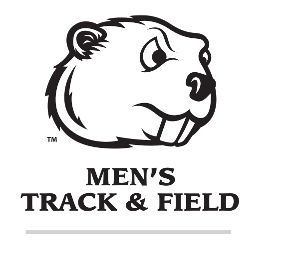 Men's Track & Field logo, black on white variant, cell 64