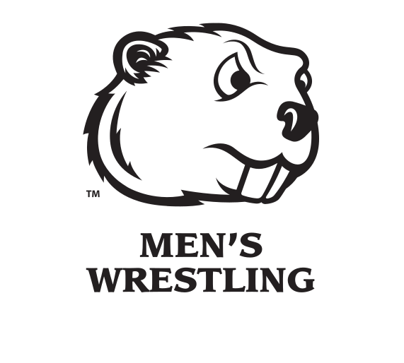 Men's Wrestling logo, black on white variant, cell 68