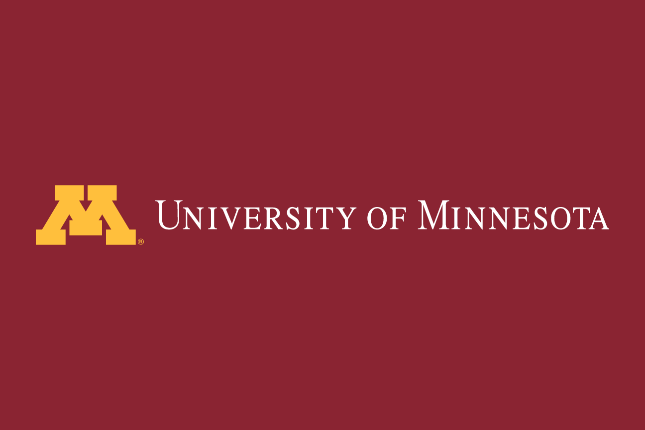 University of Minnesota logo, horizontal, gold/white on maroon variant, cell 31