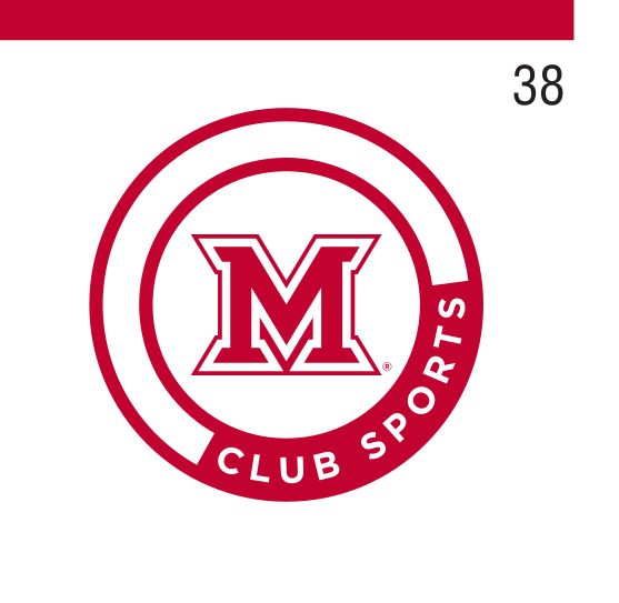 M Club Sports logo, red/black on white variant, cell 38