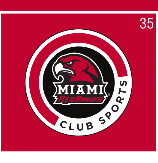 MIAMI RedHawks Club Sports logo, red/black on white variant, cell 35