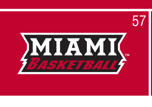 Miami Basketball wordmark, red/black on white variant, cell 57