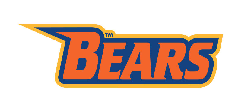 Bears wordmark, orange/blue with gold outline variant, cell 23