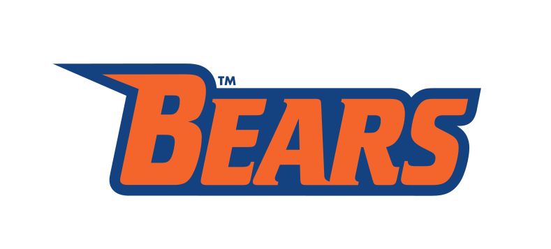 Bears wordmark, orange/blue variant, cell 24