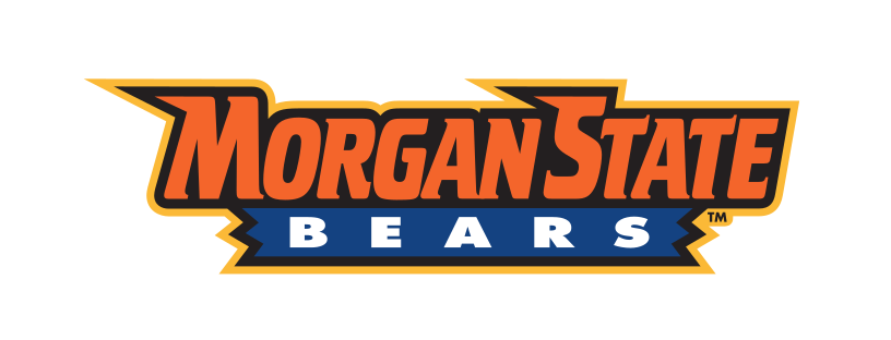 Morgan State Bears stacked wordmark, orange/blue with gold outline variant, cell 31